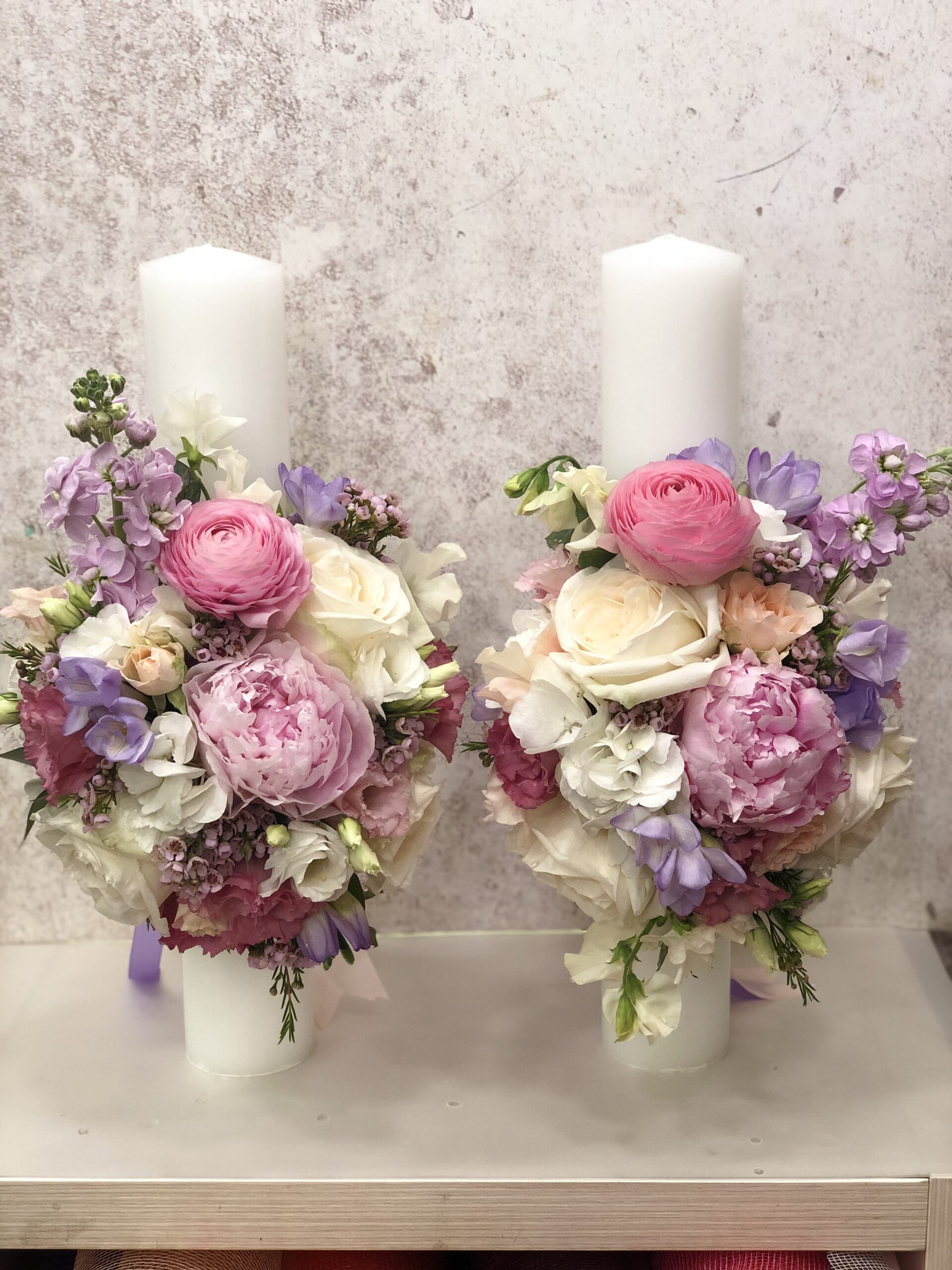 17219957681254069343 SET LUMANARI CUNUNIE PASTEL - imagine 1